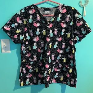 Cherokee Cat Scrub Top